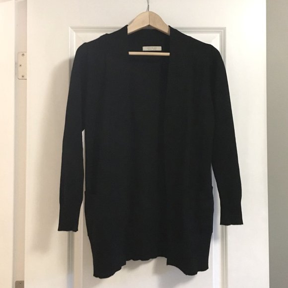 NWOT Active USA Black Knit Long Sleeve Cozy Open Cardigan - Picture 4 of 7